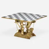 Arman, Sculptural dining table, 1987, bronze, marble