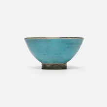 Footed bowl by Maija Grotell, c. 1940, glazed earthenware, sold Jun 2026