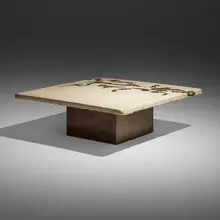 Silas Seandel, Terra coffee table, c. 1975, concrete, bronze