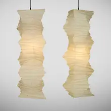 Isamu Noguchi, Akari light sculptures model 33N, pair, washi paper, bamboo