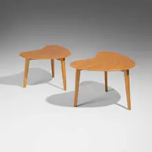 Pierre Guariche, Occasional tables, set of two, 1952, ash