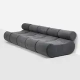 Klaus Uredat, Corbi modular seating system, upholstery, stained wood