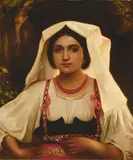 Continental School, 19th Century, A portrait of a girl
