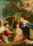 French School, 19th century, A study of the Holy family