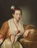Giacomo Ceruti called il Pitocchetto, A peasant girl with a basket, oil on canvas