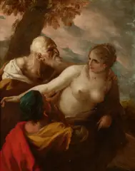Giovanni Antonio Pellegrini, Susanna and the Elders, oil on canvas
