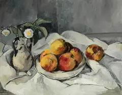William A. Gaw, Still life with peaches, circa 1945, oil on canvas