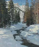 Karl Thomas, Snowbird, oil on canvas