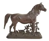 Christopher Fratin, French patinated bronze model of a horse, patinated bronze