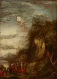 Salvator Rosa, An extensive landscape with figures in the foreground; also a companion painting (pair)