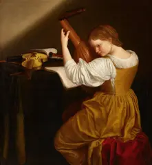 The Lute player by Orazio Gentileschi, oil on canvas, offered Jun 2018