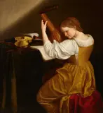 Orazio Gentileschi, The Lute player, oil on canvas