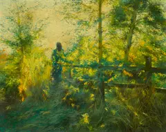 Richard Earl Thompson, Autumn light, oil on canvas
