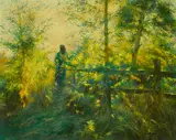 Richard Earl Thompson, Autumn light, oil on canvas