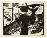 Die Sonne by Karl Schmidt-Rottluff, 1914, Holzschnitt auf Japan, sold Jun 2009