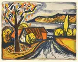 Otto Dix, Hemmenhofen, 1954, Farblithographie auf Bütten