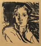 Max Beckmann, Bildnis Mink, 1917, Lithographie auf dünnem Bütten