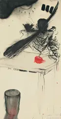 Max Neumann, Das Prin..., 1981, Öl und Kohle auf Leinwand