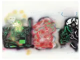 Samson und Delilah by Sigmar Polke, 1989, Farbiger Lichtdruck auf leichtem Karton mit Stanzung, montiert auf Farbserigraphie auf leichtem Karton, sold Jun 2012