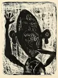 Jean Dubuffet, Homme mangeant une petit pierre
