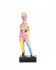 Markus Lüpertz, Felicitas – die römische Göttin des immerwährenden Glücks und Erfolgs, 2016, Bronze, farbig gefasst