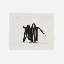 Bernar Venet, Two Indeterminate Lines, 2006, lithograph in colors