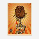 Shepard Fairey, Rose Shackle, 2006, screenprint in colors