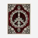 Shepard Fairey, Peace Bomber (Red/Black), 2008, screenprint in colors