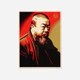 Shepard Fairey, Portrait of Ai Weiwei, 2014, screenprint in colors