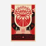 Shepard Fairey, Green Power, 2018, lithograph in colors