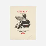 OBEY with Caution by Shepard Fairey, 2017, letterpress in colors, sold Jan 2026