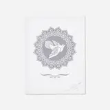 Peace Dove (Silver) by Shepard Fairey, 2013, letterpress in colors, sold Jan 2026