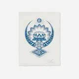 Lotus Ornament by Shepard Fairey, 2017, letterpress in colors, sold Jan 2026