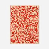 Shepard Fairey, Floral Takeover (Red/Cream), 2017, screenprint in colors