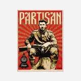 Shepard Fairey X Gary Baseman, Partisan, 2013, screenprint in colors