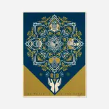 Shepard Fairey, Holiday: The World Is In Our Hands (Blue), 2015, screenprint in colors