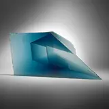 Rectangular Cube Space by Stanislav Libenský and Jaroslava Brychtová, 1994, cast and polished glass, sold Jan 2026