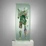 Dustin Yellin, Psychogeography Study 31, 2014, glass, epoxy, collage, acrylic paint