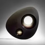 Aleš Vašíček, Black Disk, 2005, cast, cut and polished glass