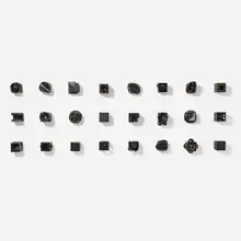 Kaiser Suidan, Collection of twenty-four cubes, 2004-20, glazed stoneware