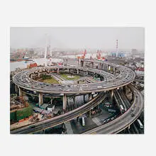 Edward Burtynsky, Nanpu Bridge Interchange, Shanghai City, China, 2004, C-print mounted to aluminum