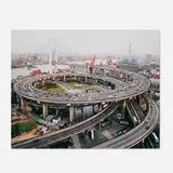 Edward Burtynsky, Nanpu Bridge Interchange, Shanghai City, China, 2004, C-print mounted to aluminum