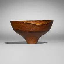 Bowl by Bob Stocksdale, 1986, Brazilian rosewood, sold Aug 2026