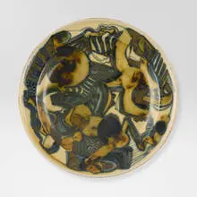 Jim Kaneko, Early plate, 1973, glazed stoneware