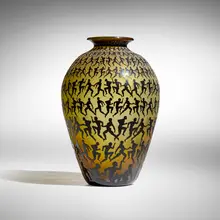 Duncan McClellan, Menamorphis Vessel, c. 1993, acid-eched hand-blown glass