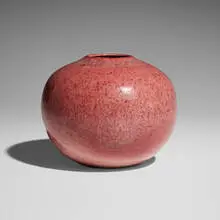 Vase by Toshiko Takaezu, c. 1975, glazed white stoneware, sold Aug 2026