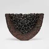 Barbro Åberg, Black and Red Entangled, 2014, clay with volcanic grit