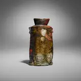 Hans Vangsø, Tall Black and Red Jar #14, 2019, glazed stoneware