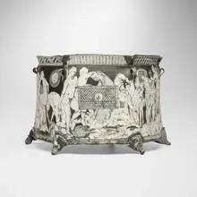 Edward Eberle, Go to the Light, 1993, porcelain, terra sigillata and sgraffito decoration