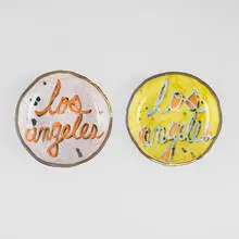 Los Angeles bowls, set of two by Jennifer King, c. 2020, glazed stoneware, sold Aug 2026
